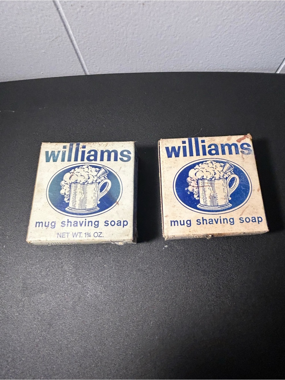 Williams Mug Shaving Soap – Classic Blue Vintage collectible set of 2